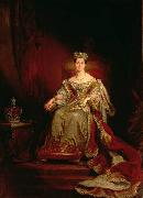 George Hayter Queen Victoria seated on the throne in the House of Lords china oil painting artist
